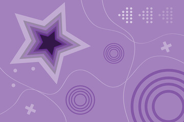 abstract background of stars and circles with purple gradient color 
