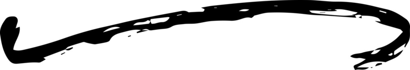 hand drawn ink brush stroke
