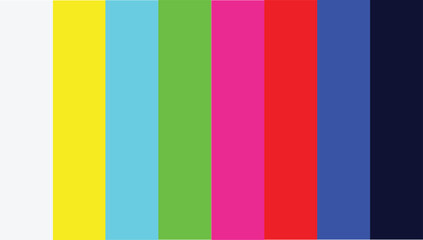 No signal, colorful colors signal of TV screen. No signal TV test icon isolated on white background.