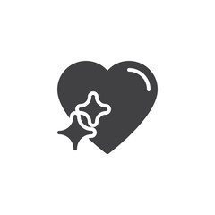 Heart with stars vector icon