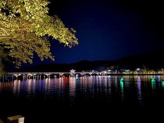 Lake night view