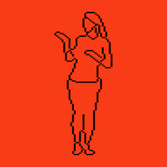 Pixeled human element