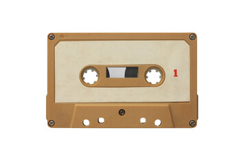 Obraz premium Retro Audio Cassette Tape on the White Background