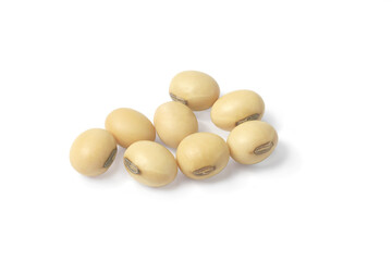 soybeans on a white background