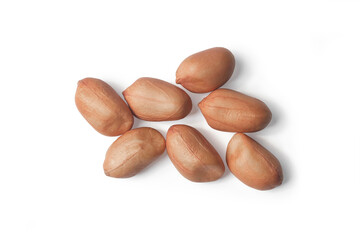 Obraz premium Close-up of peanut on white background