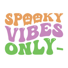 Halloween Retro wavy T-Shirt Design