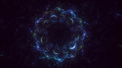 3D rendering abstract round light background