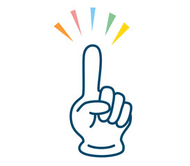 指差しとハンドサイン アイコン