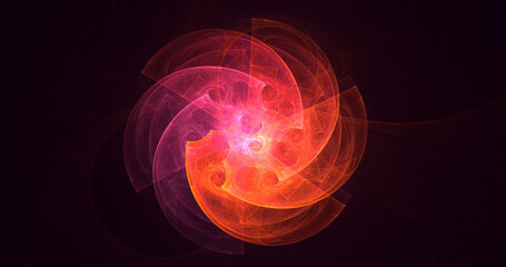 3D rendering abstract round light background