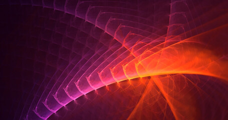 Fototapeta premium 3D rendering abstract multicolor fractal light background