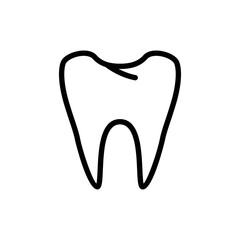 Tooth icon vector graphic illustration