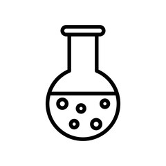 Chemical flask icon vector graphic illustration