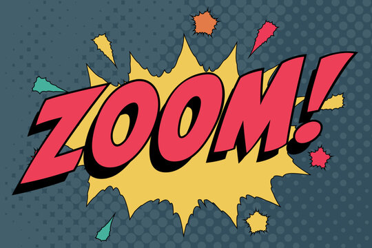 Zoom Abstract cartoon frame vector background. sketch boom