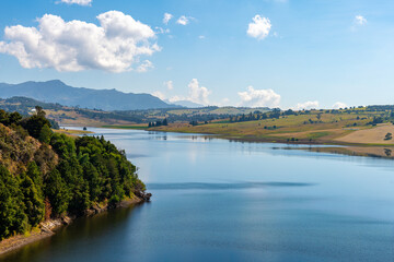 Landscape view of Sisga Dam, Cundinamarca, Colombia