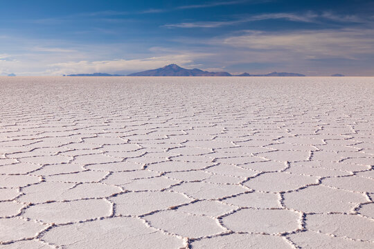 Sunset at Salar de Uyuni, Aitiplano, Bolivia.