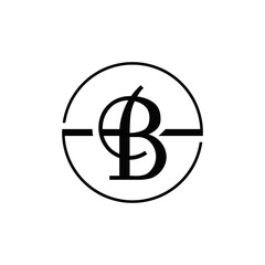Initial B letter circle logo design With White Background.