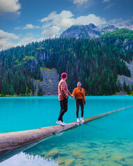 Joffre Lakes British Colombia Whistler Canada, colorful lake of Joffre lakes national park in...