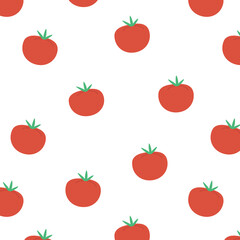 Seamless pattern with tomatoes. Repeating background with vegetables