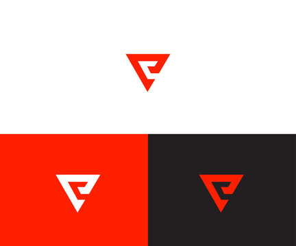 Modern Letter V Triangle Logo  Geometric Vector Design