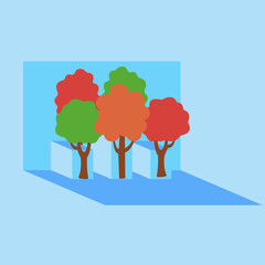 trees crafts made of cardboard and paper