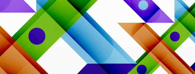 Bright colorful straight lines geometric abstract background. Trendy overlapping lines composition for wallpaper, banner, background or landing