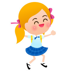 The child cartoon study concept
