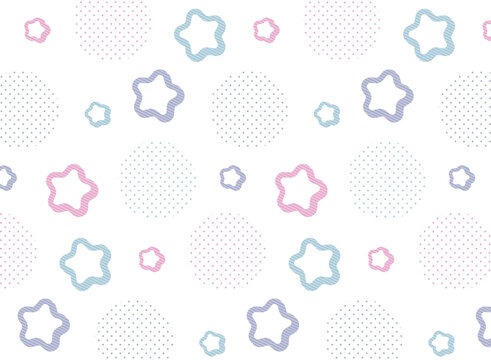 Fototapeta かわいい星のシームレスなパターン