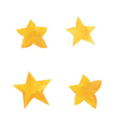 yellow watercolor stars
