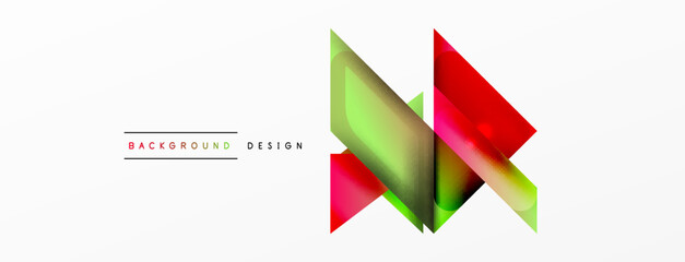 Dynamic 3d geometric abstract background. Triangles and other simple forms composition. Vector Illustration For Wallpaper, Banner, Background, Card, Book Illustration, landing page