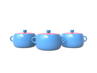 Cooking Pot icon Isolated 3d render Illustration