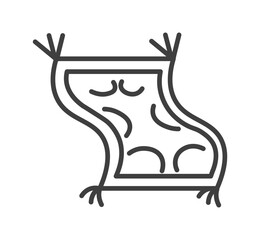 Small rug or carpet, textile fabric sale vector