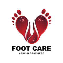Foot Care Logo Design Health Illustration Woman Pedicure Salon Vector