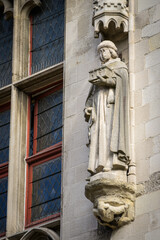 Obraz premium Small statue of the Burghers Lodge in Bruges