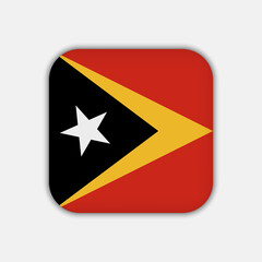 East Timor flag, official colors. Vector illustration.