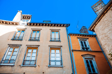 Troyes, FRANCE - August 20, 2022: Antique building view in Troyes, France