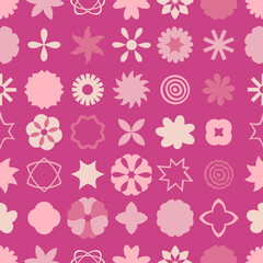 Modern minimalist swiss style seamless pattern. Perfect abstract print for tee, textile and fabric. Geometric bold vector illustration for decor and design.