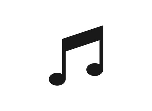 Music Icon in trendy flat style isolated on grey background. Note symbol for your web site design,