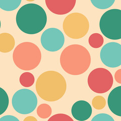 Seamless pattern with circles. Vector repeating pattern