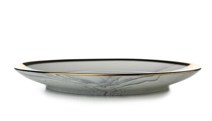 Empty ceramic plate isolated on white