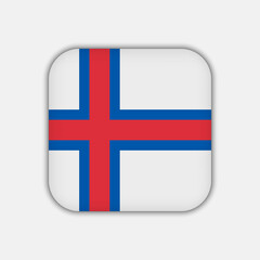 Obraz premium Faroe Islands flag, official colors. Vector illustration.