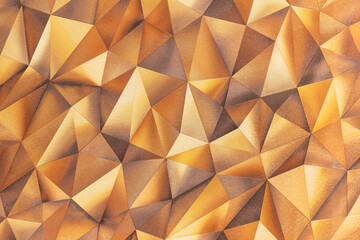 Amber polygon background. Abstract crystal background wallpaper