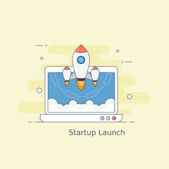 Startup Launch Vector Icon