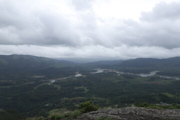 clouds over the mountains