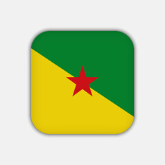 French Guiana flag, official colors. Vector illustration.