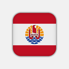 Obraz premium French Polynesia flag, official colors. Vector illustration.
