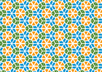 seamless pattern with colorful geometry shapes