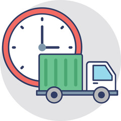 Express Delivery Flat Icon