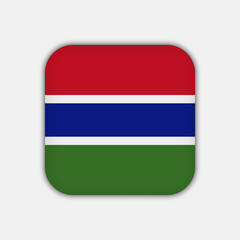 Fototapeta premium Gambia flag, official colors. Vector illustration.