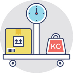 Platform Scale Vector Icon