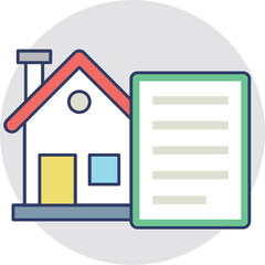 Real Estate Contract Vector Icon